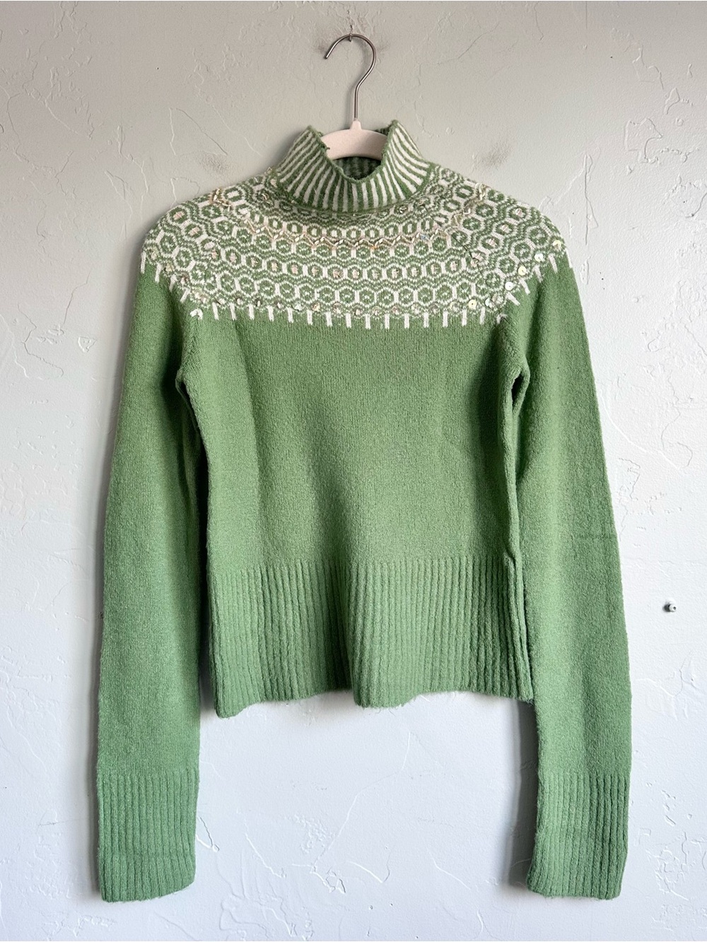 Y2K 90's Vintage Takeout Sweater Medium Winter Holiday Christmas Cottagecore